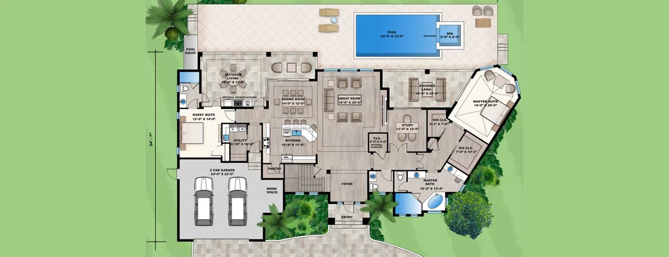 High Quality Detailed 2D Floor Plans Sample