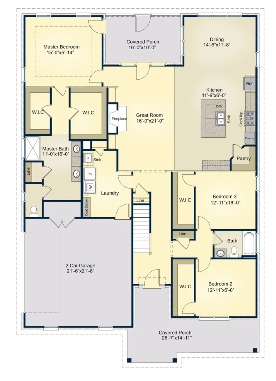 2D Floor Plan Portfolio of a Apartment Canada with 3D Renderings