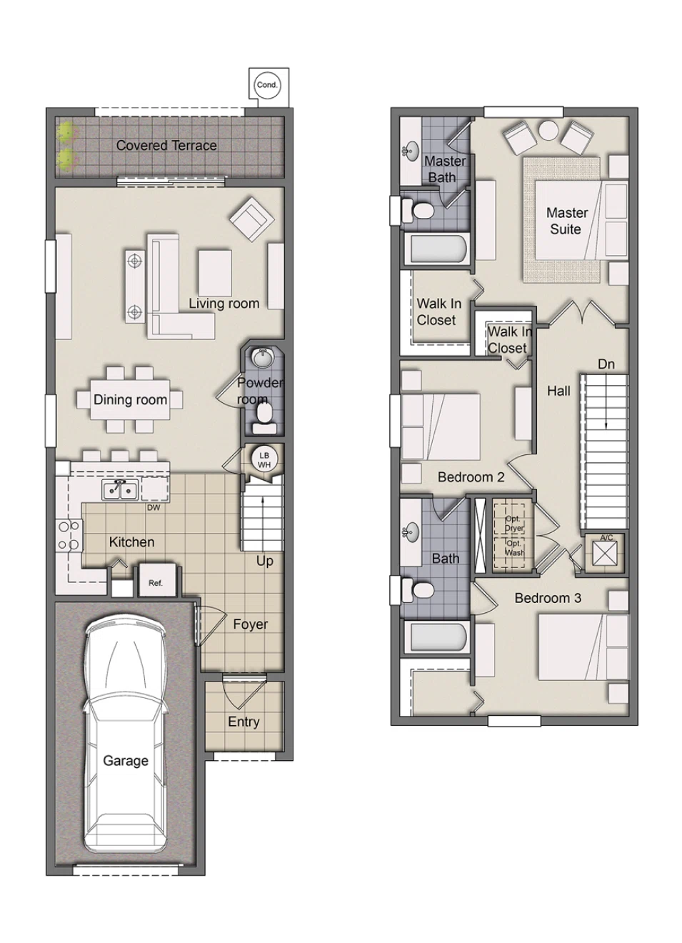 2D Floor Plan with 3D Rendering Portfolio of the Luxury Home with Swimming Pool