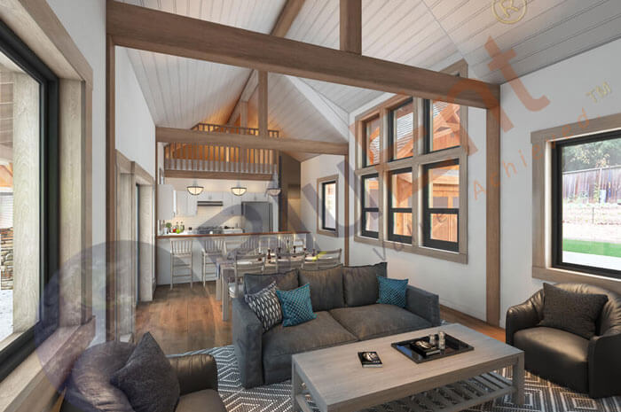 3D interior room rendering