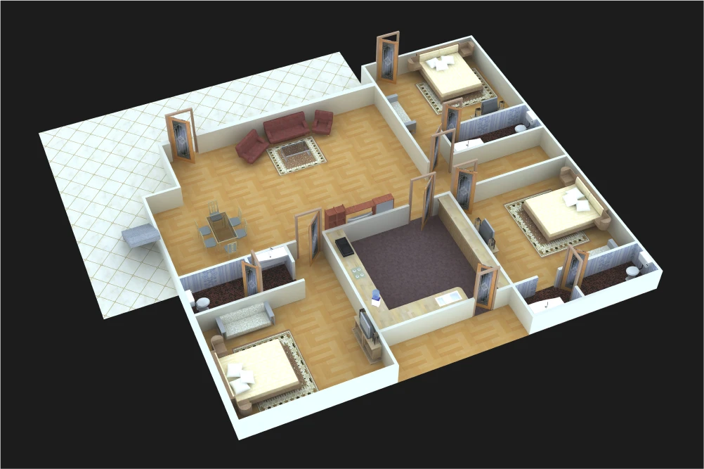 3d house floor plan