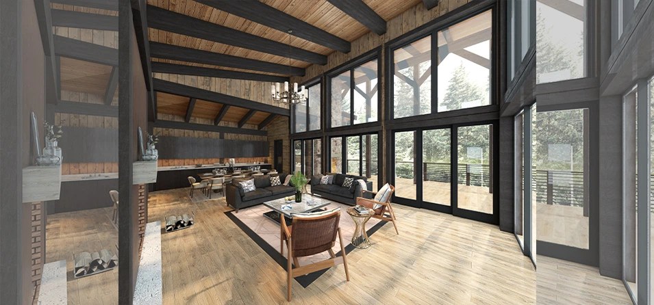 3D Interior Rendering and Visualization Great Room