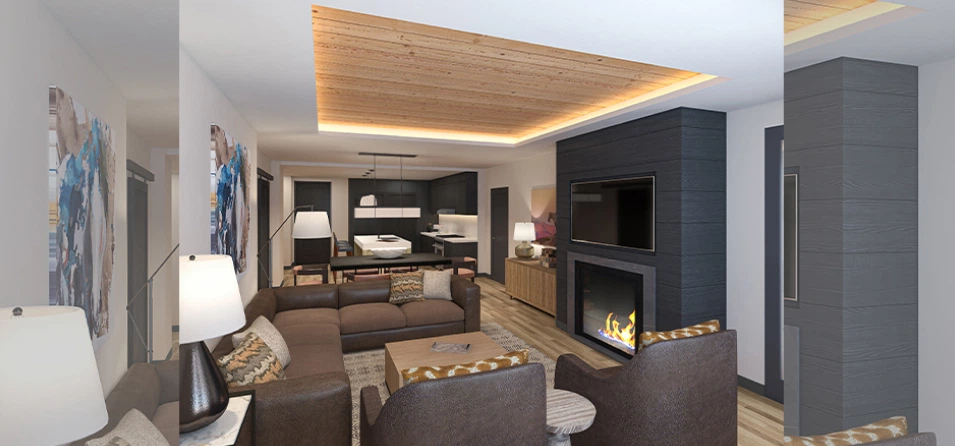 3D Interior Rendering Apres SKI