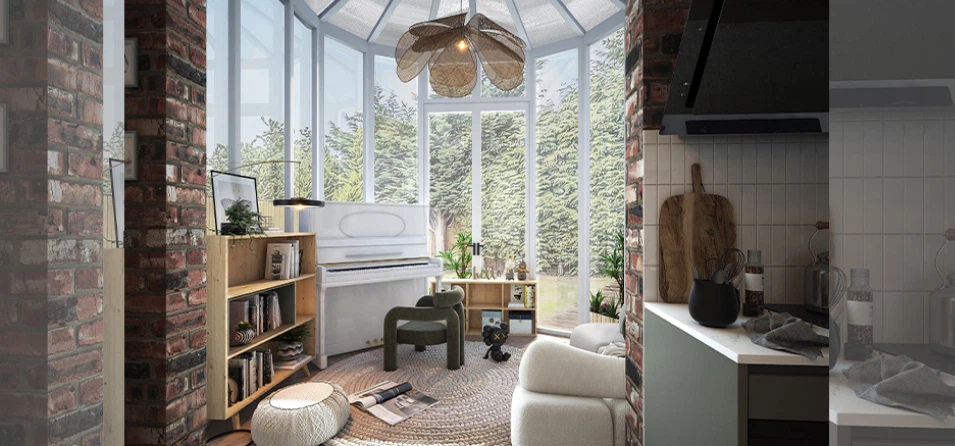 3D Interior Rendering Conservatory