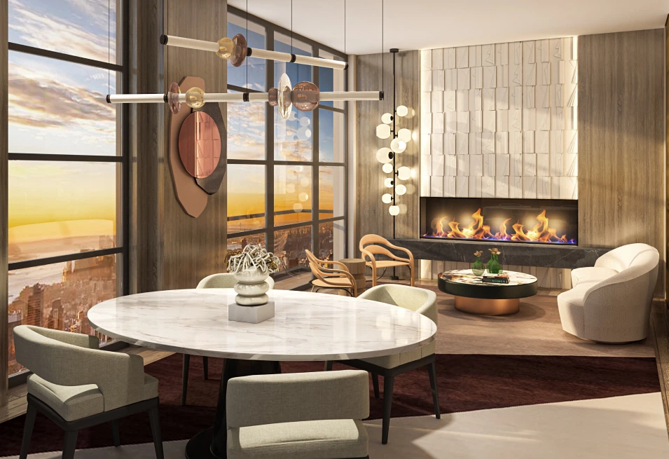 3D Interior Rendering Drawing Room