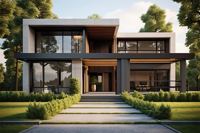 3D Landscape Design Rendering for Real Estate Exteriors