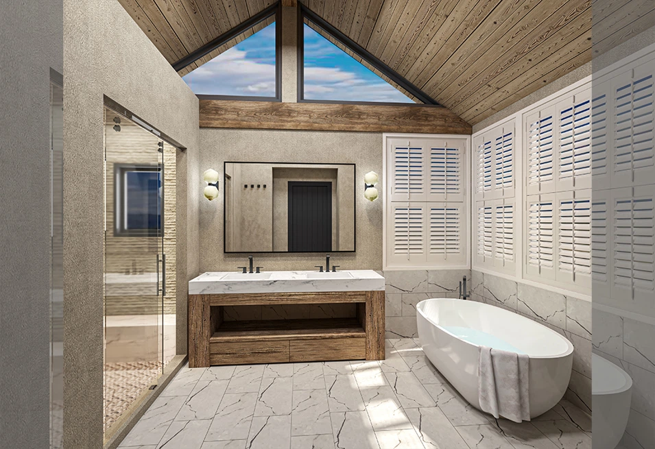 3d Master Bathroom Rendering