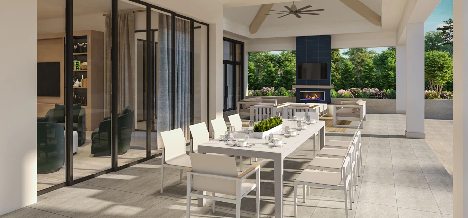 3d Outdoor Living Area Rendering USA