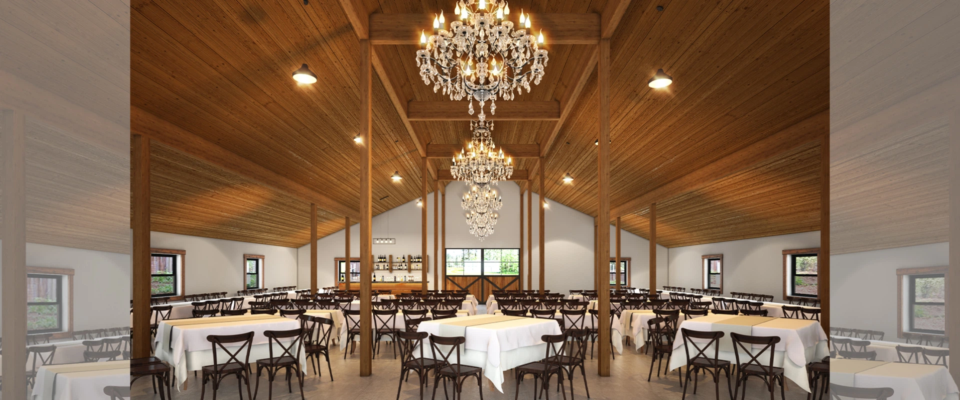3D Rendering and Visualization of the Restaurant with Sunnyside View