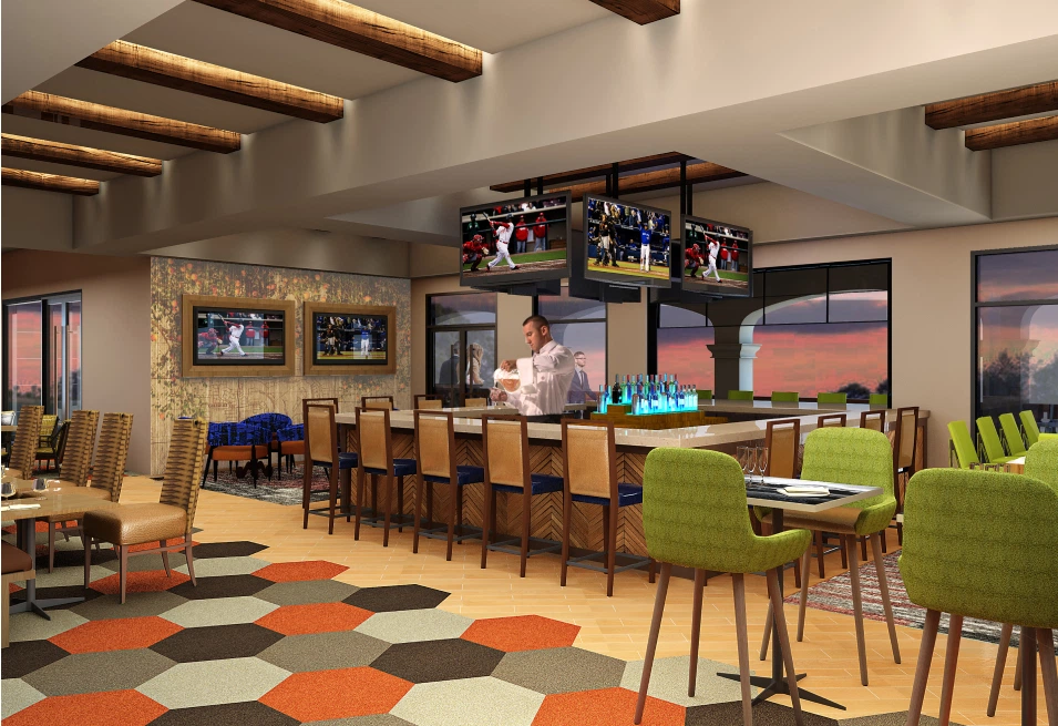 3D Rendering and Visualization of the Seville Bar and Family Dining