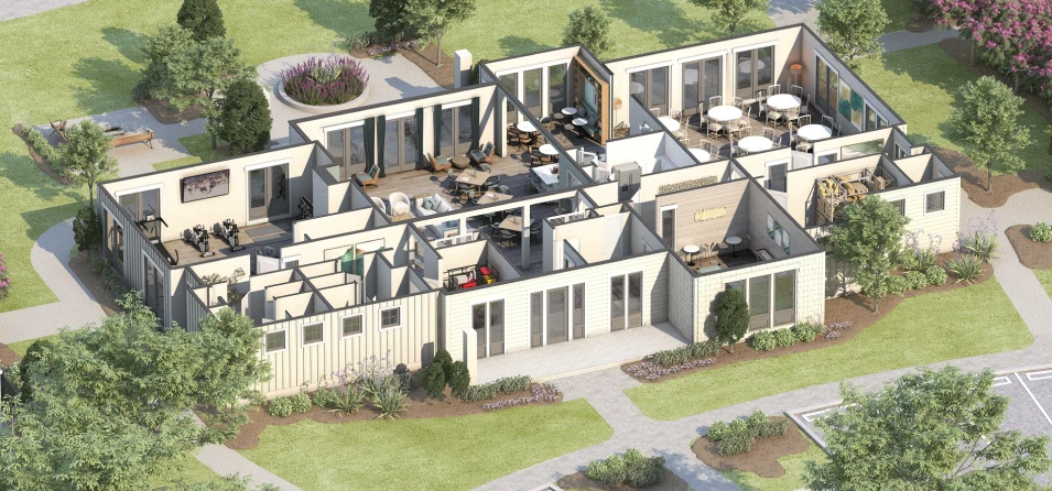 High-Resolution 3D Aerial Rendering of a Home in US and Canada