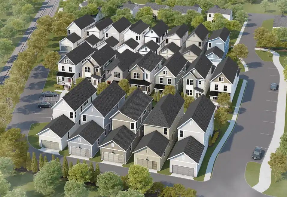 Detailed 3D Aerial Rendering Portfolio of a Residential Block