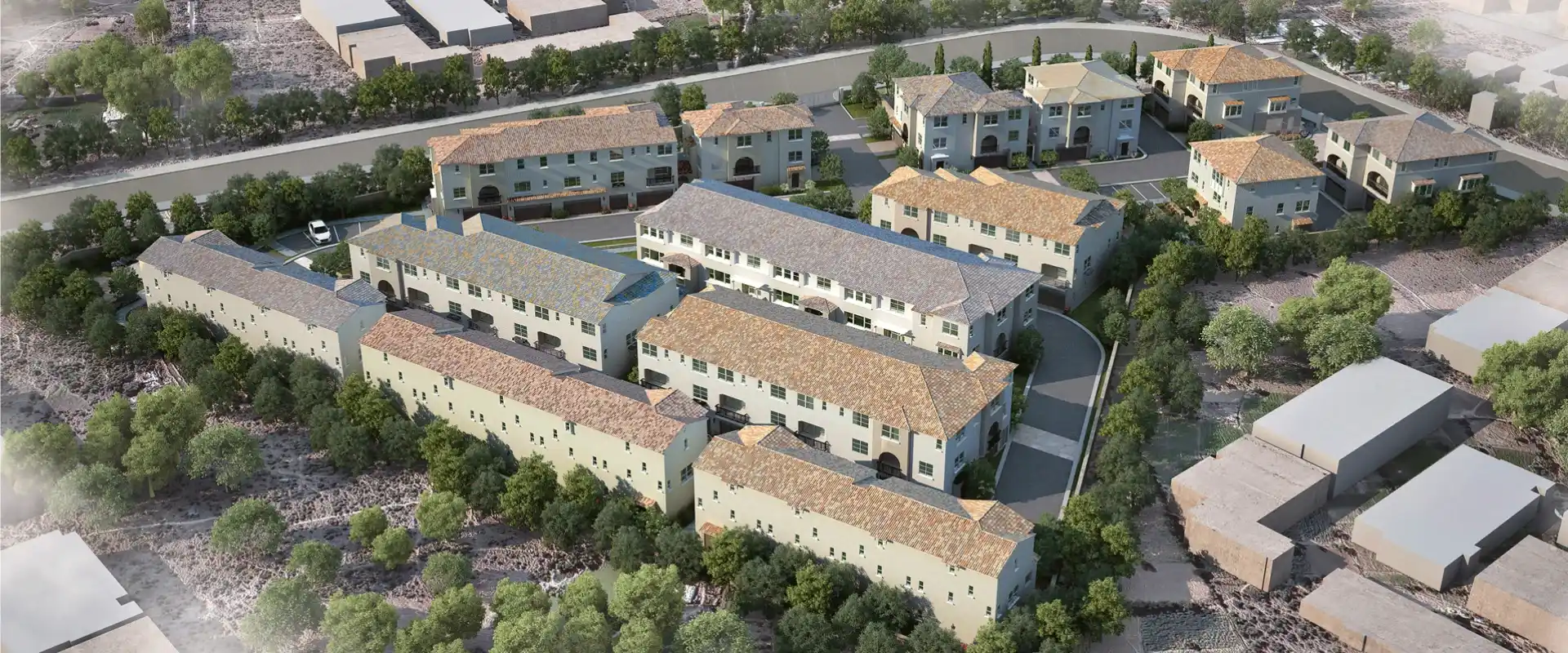 3D Aerial Rendering Portfolio of a Residential Complex In UK