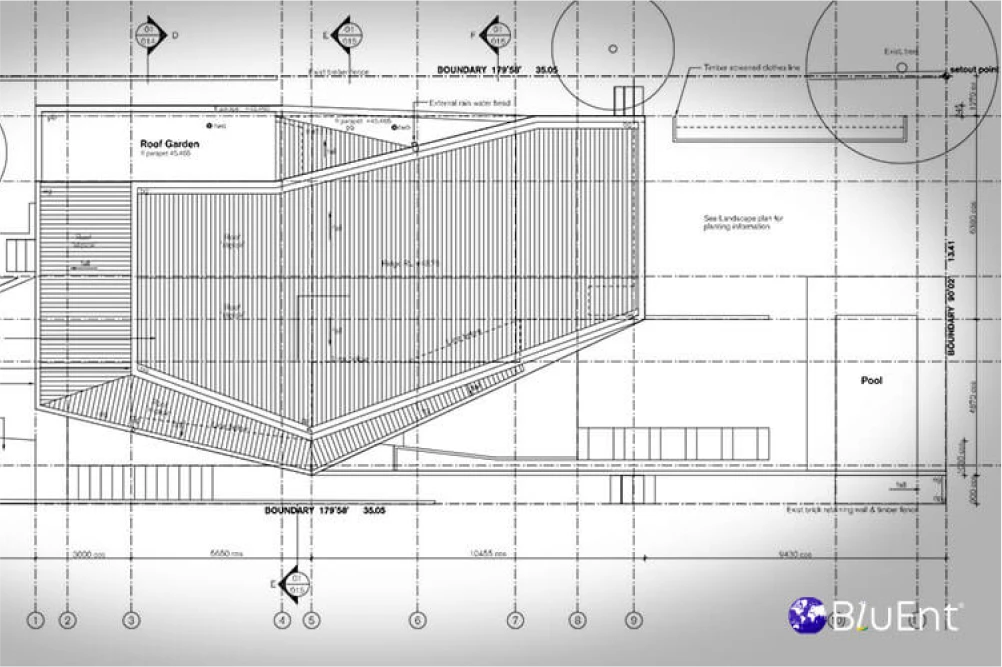 Architectural construction drawing sample