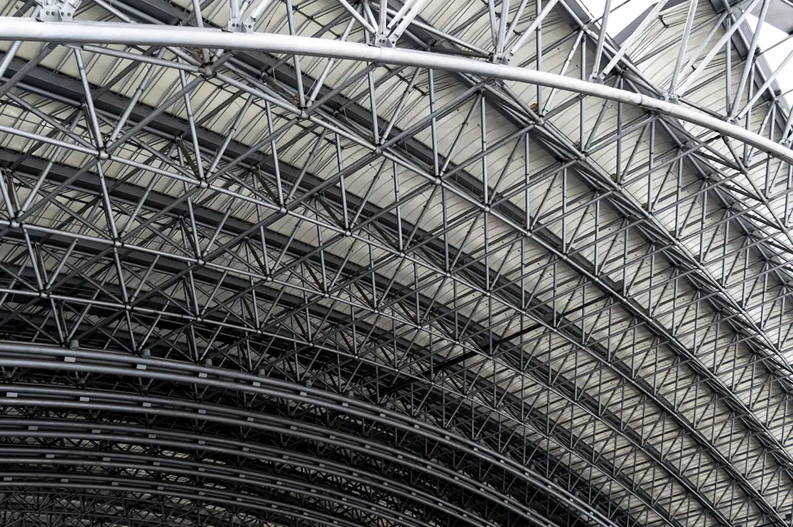 BIM for stadium architecture with complex roof structures and digital construction coordination.