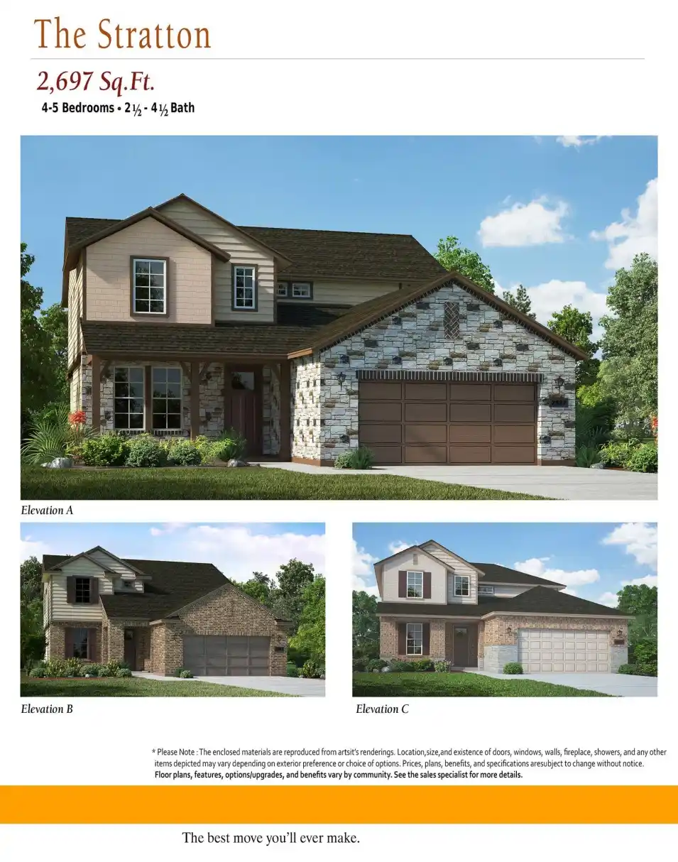 Detailed Home Builder Brochure Renderings