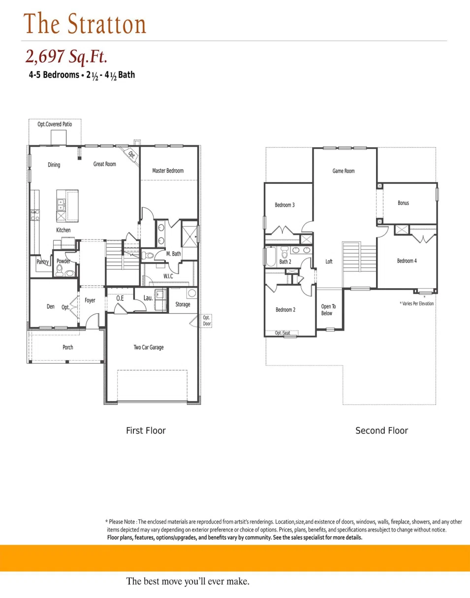 Detailed 3D Brochure Renderings for the US Home Builder's
