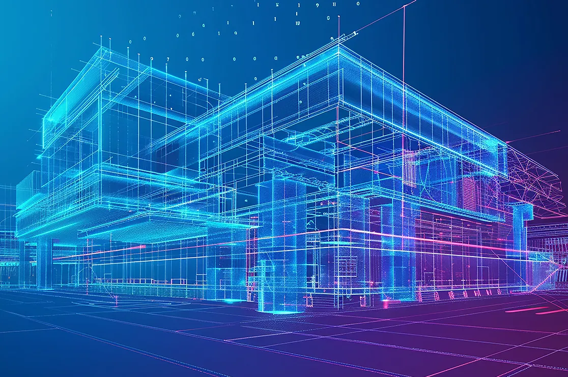 Architect reviewing commercial project blueprints while managing design change cost control challenges