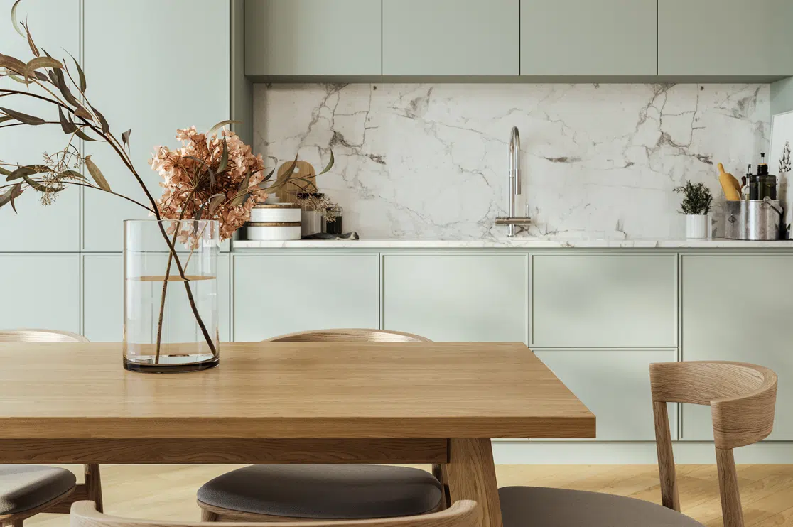 Contemporary minimalist 3D kitchen design