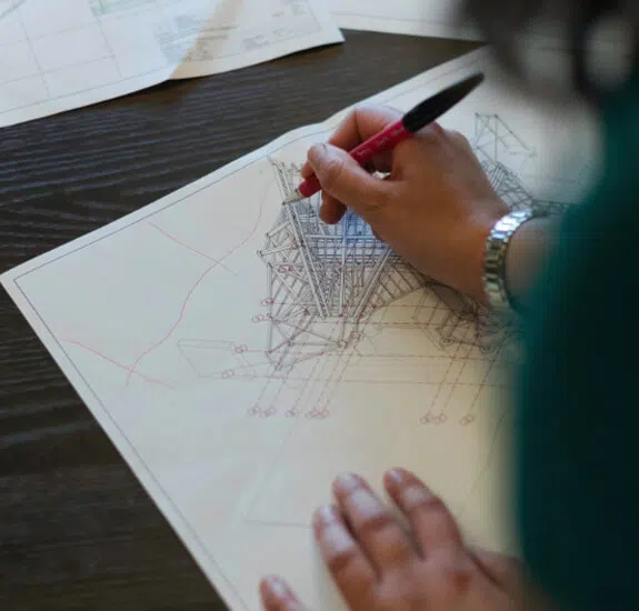 Interior Construction Drawings with Coordinated Schedules