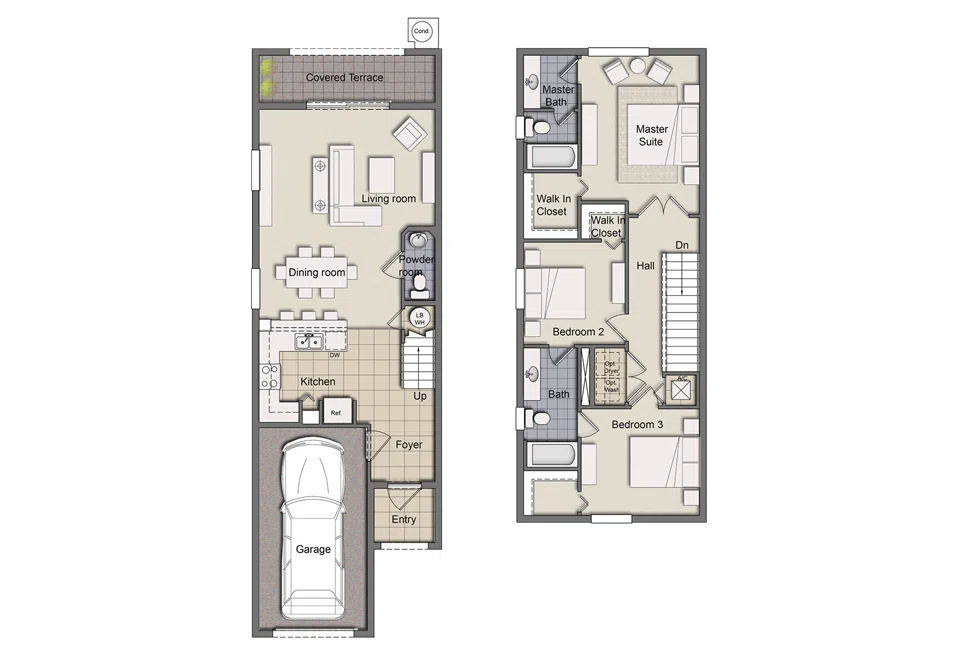 Detailed 2D floor plan