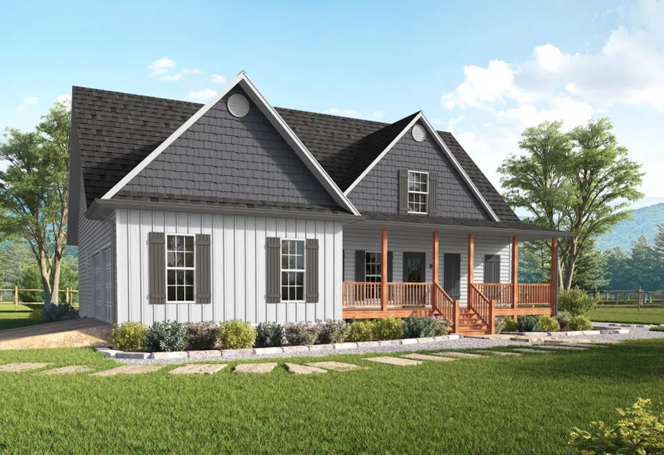 Exterior rendering ashville home