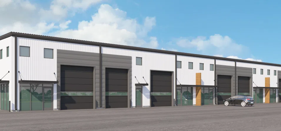 Exterior rendering west end warehouse USA
