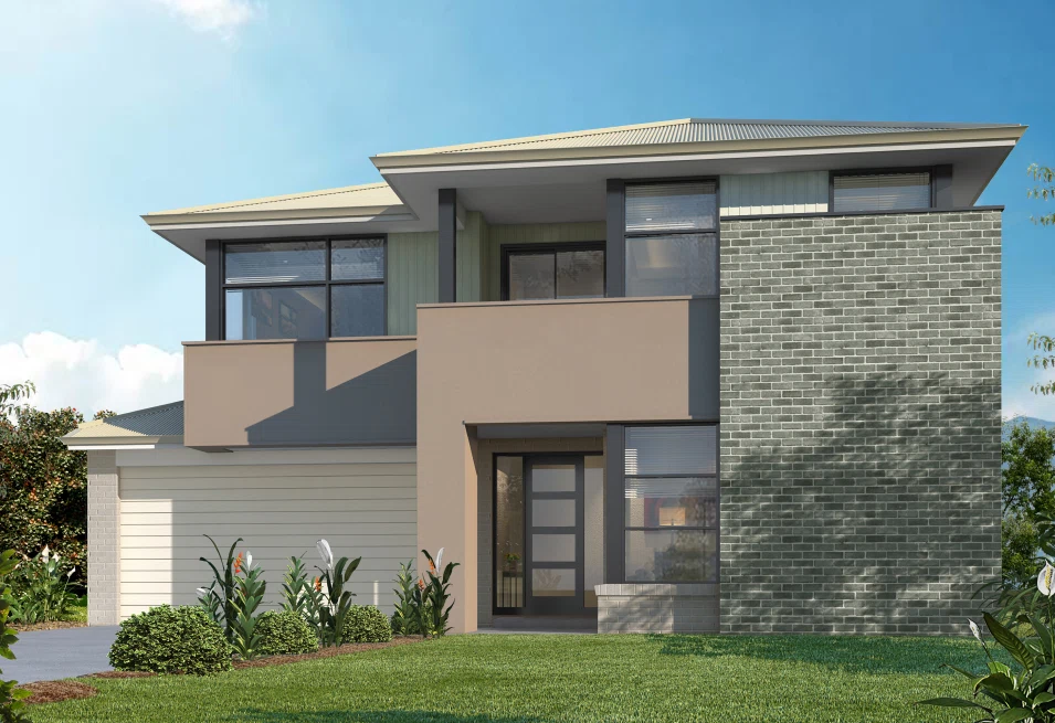 3D Exterior View of a New Residential Community