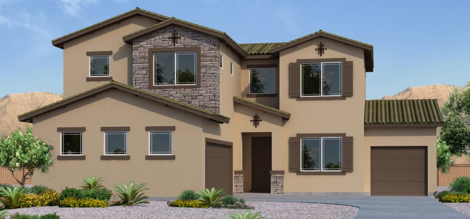 Detailed 3D Exterior Rendering of a Housing Complex