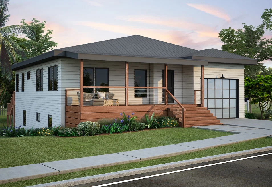 Detailed 3D Exterior View of a Canadian Home