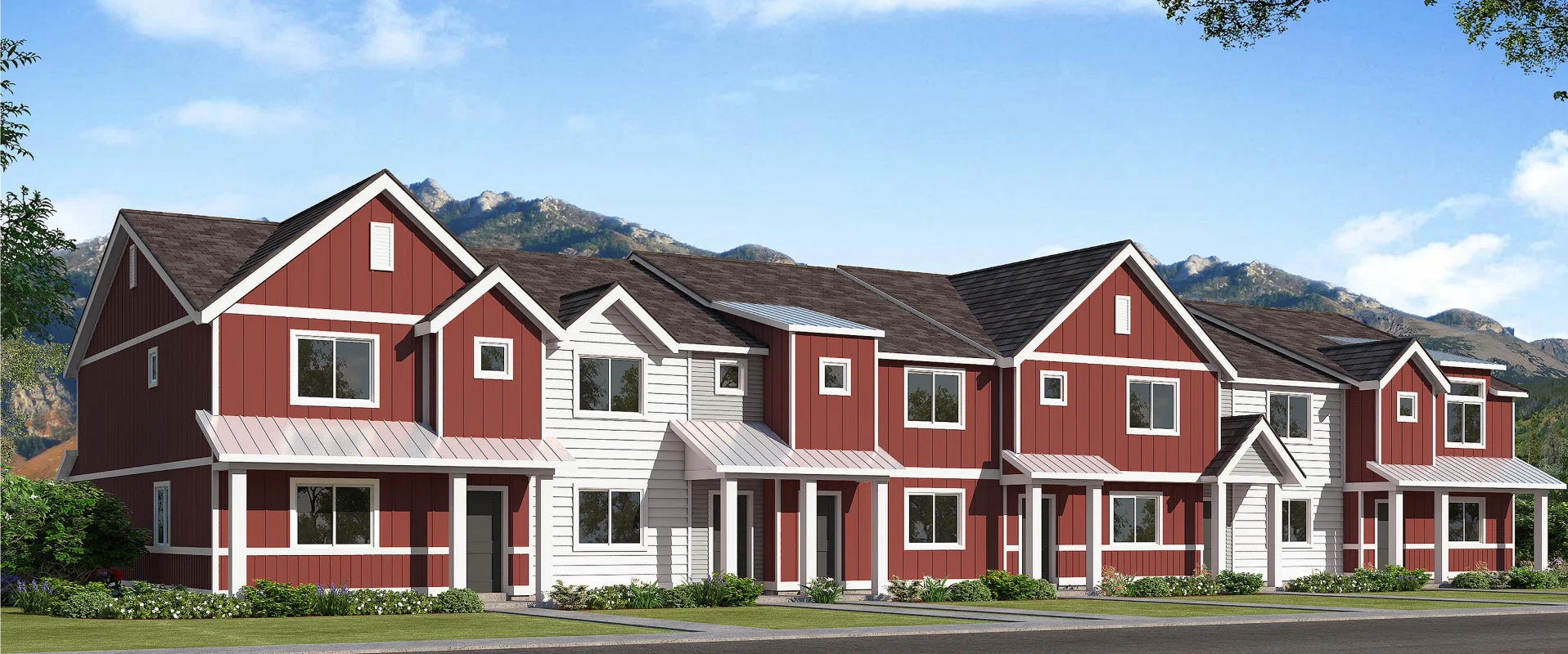 Detailed 3D Exterior View of an Upscale Residence