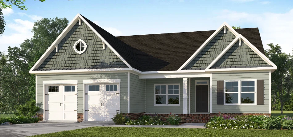 Exterior Rendering of a New House with Key Facility