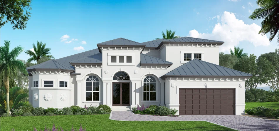 Exterior View of a Contemporary House in Canada