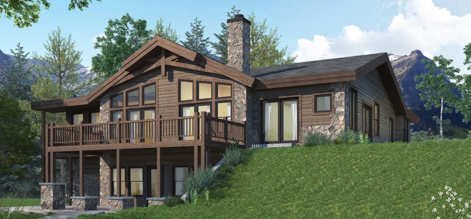 Visual 3D Exterior View of a House Project