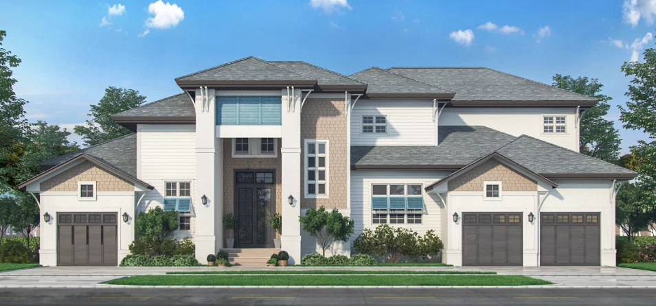 Modern 3D Exterior Rendering of a Property