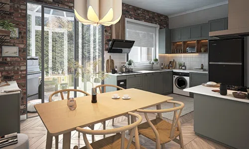 High Quality 3D Kitchen Rendering and Visualization USA