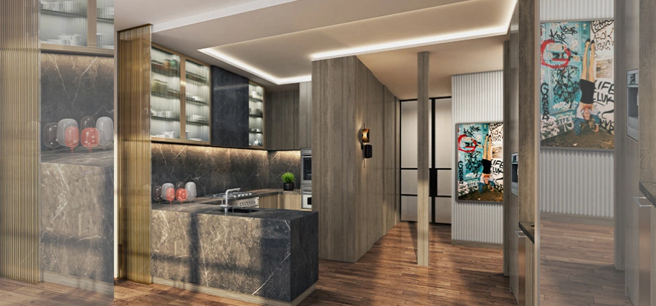 High Quality 3D Kitchen Rendering