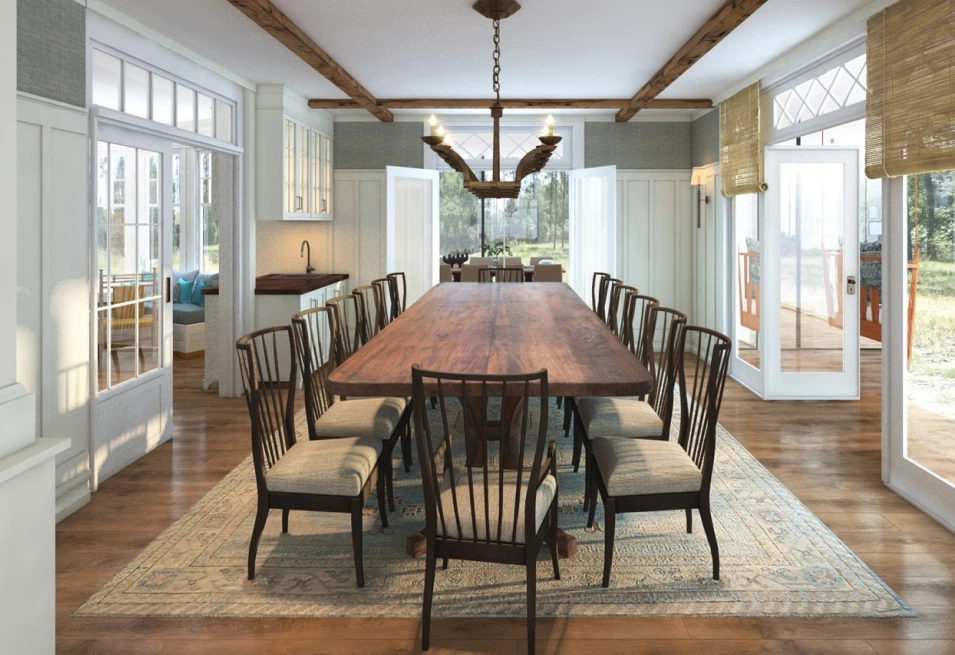 high quality dinning area rendering and visualization