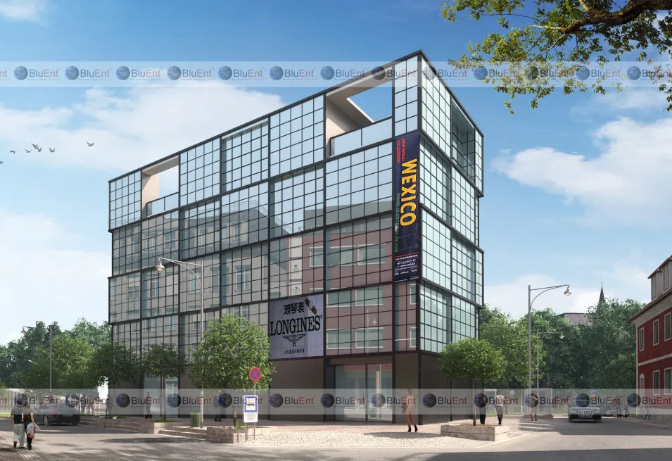 High Quality Exterior Rendering Commercial Space USA