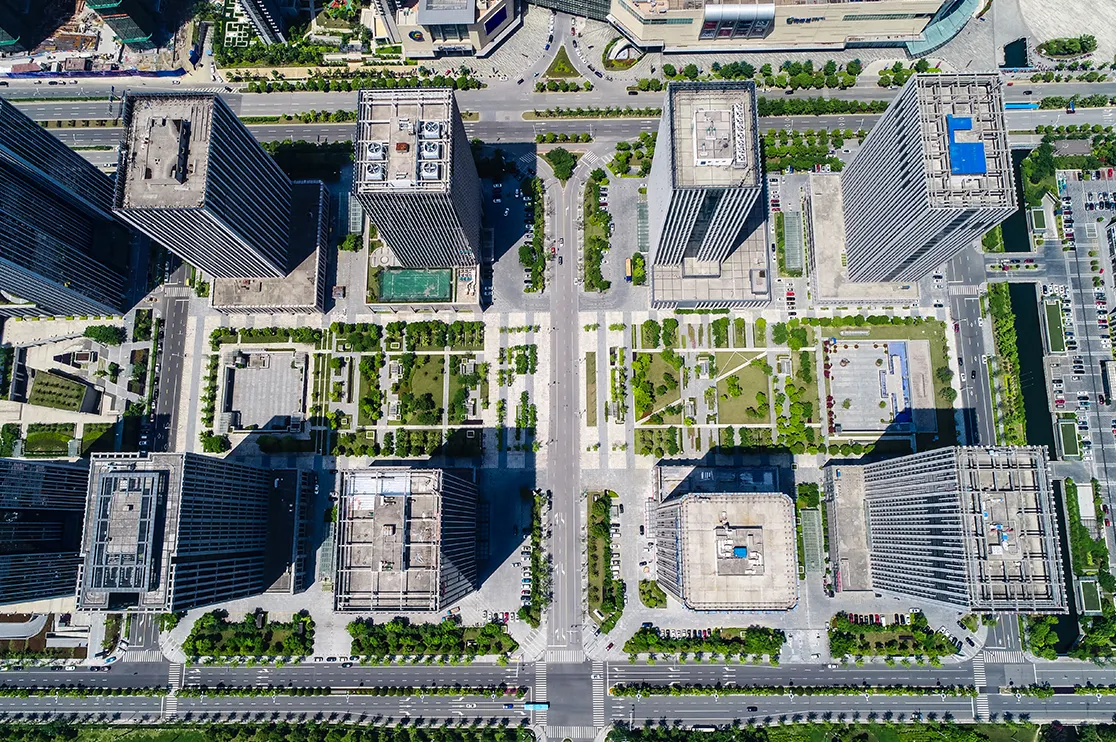 High rise condominium site plan 3d render