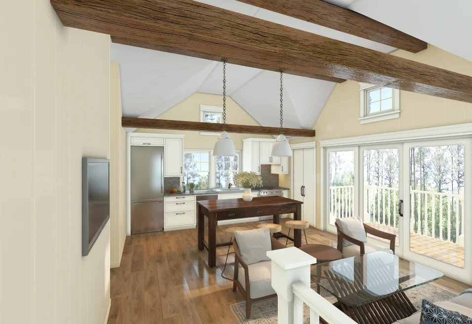 Detailed 3D Interior View of a Residential Space