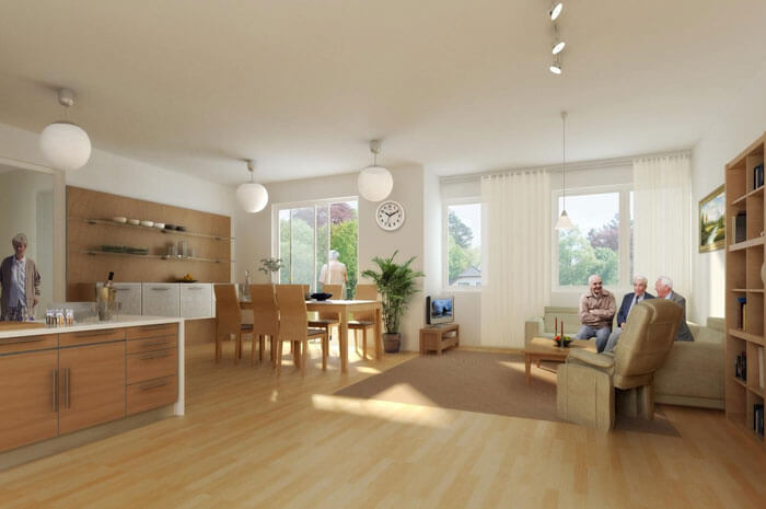 interior villa rendering