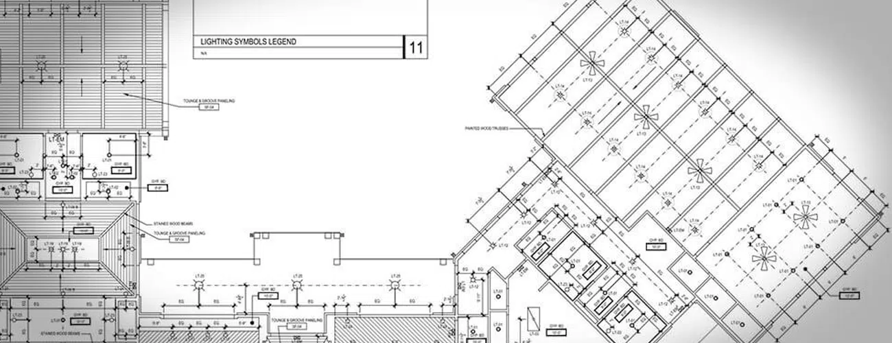 Millwork shop drawings for large-scale commercial interior construction project