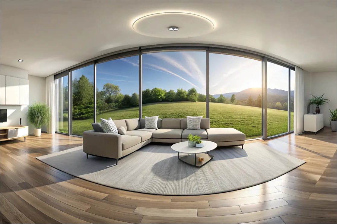 Panoramic 360-degree Views of House 