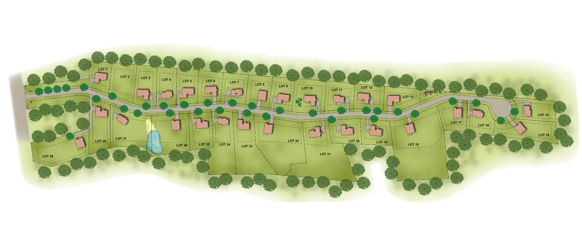 Portfolio of the 3D Site Plan Render Showcasing Residential Development