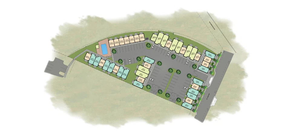 High-Resolution 3D Site Plan Portfolio of a New Housing Complex