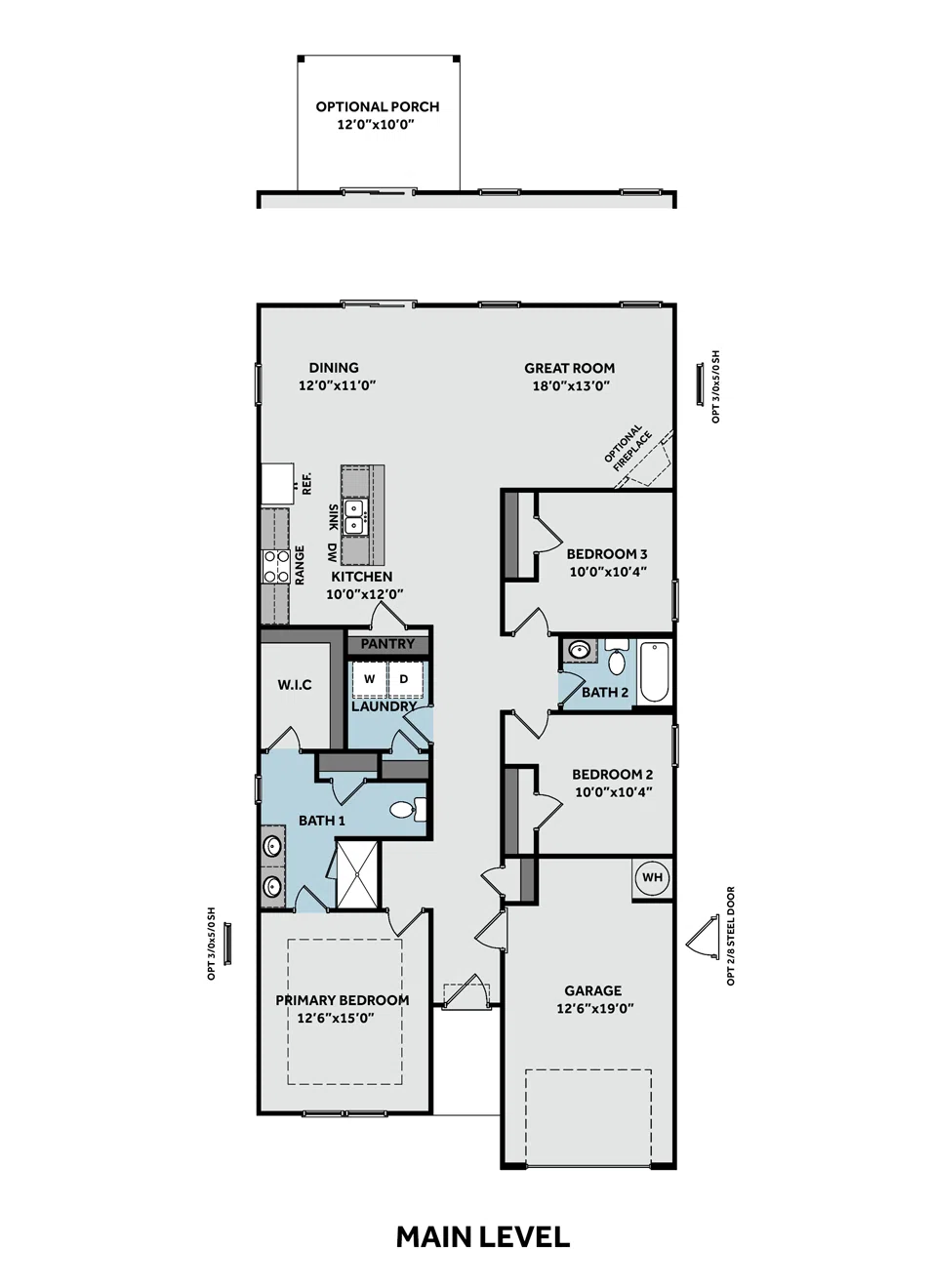 The davie 2d color floor plan design rendering with custom colors texture