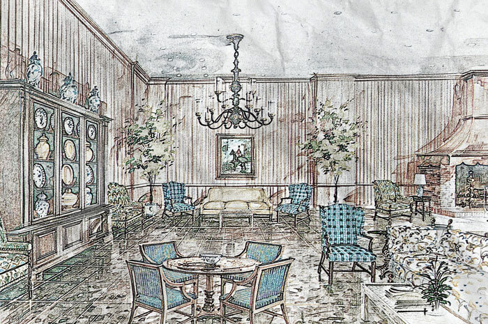 Trophy room interior