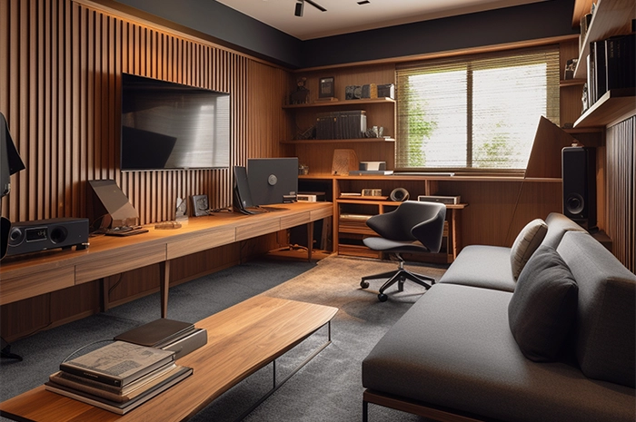 Wood interior design discount